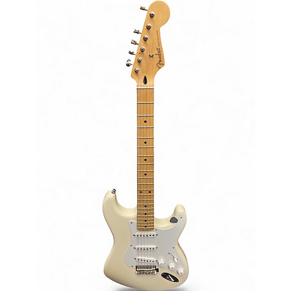 Used Fender Artist Series Jimmie Vaughan Tex-Mex Stratocaster Olympic White Solid Body Electric Guitar