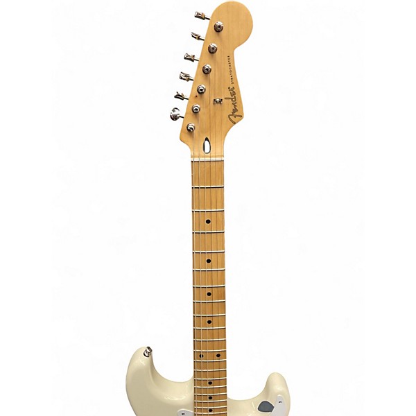Used Fender Artist Series Jimmie Vaughan Tex-Mex Stratocaster Olympic White Solid Body Electric Guitar