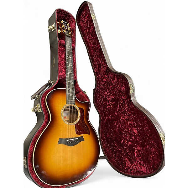 Used Taylor CUSTOM 414CE Shaded Edge Burst Acoustic Electric Guitar