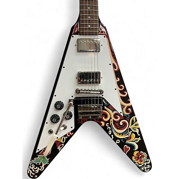 Used 2024 Epiphone JIMI HENDRIX LOVE DROPS FLYING V LEFT HANDED SIGNATURE DESIGN Solid Body Electric Guitar