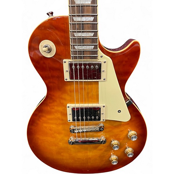 Used 2023 Epiphone Les Paul Standard '60s Quilt Dark Honey Solid Body Electric Guitar