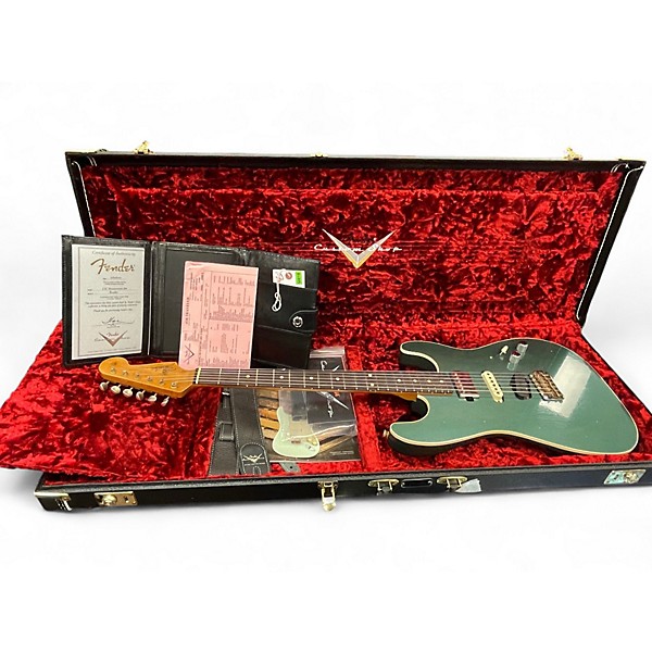 Used 2021 Fender Custom Shop HST Stratocaster Journeyman Sherwood Green Metallic Solid Body Electric Guitar