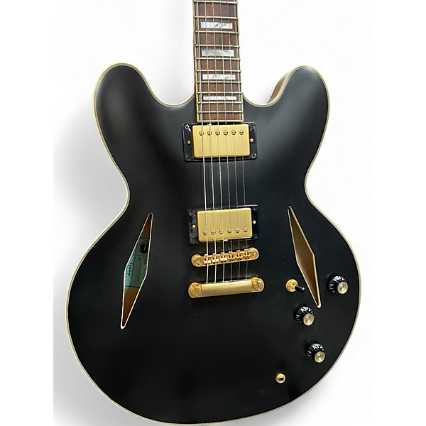 Used Epiphone EMILY WOLFE SHERATON Satin Black Hollow Body Electric Guitar