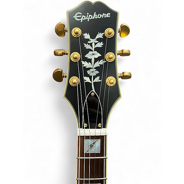 Used Epiphone EMILY WOLFE SHERATON Satin Black Hollow Body Electric Guitar