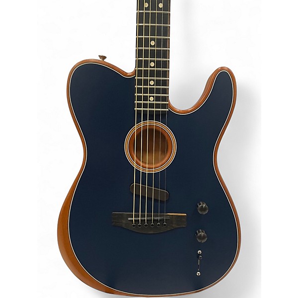 Used 2022 Fender American Acoustasonic Telecaster Steel Blue Acoustic Electric Guitar