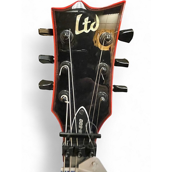 Used ESP LTD GH600 BLACK AND RED Solid Body Electric Guitar