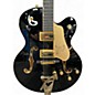 Used Gretsch Guitars Synchromatic Falcon Black and Gold Hollow Body Electric Guitar