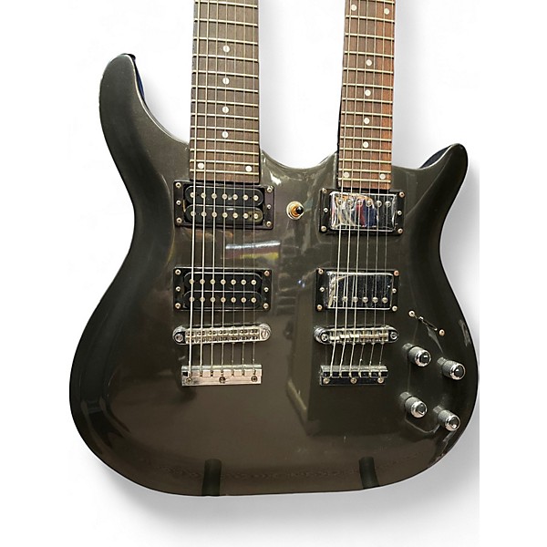 Used Carlo Robelli double neck 6&7  Gray Solid Body Electric Guitar