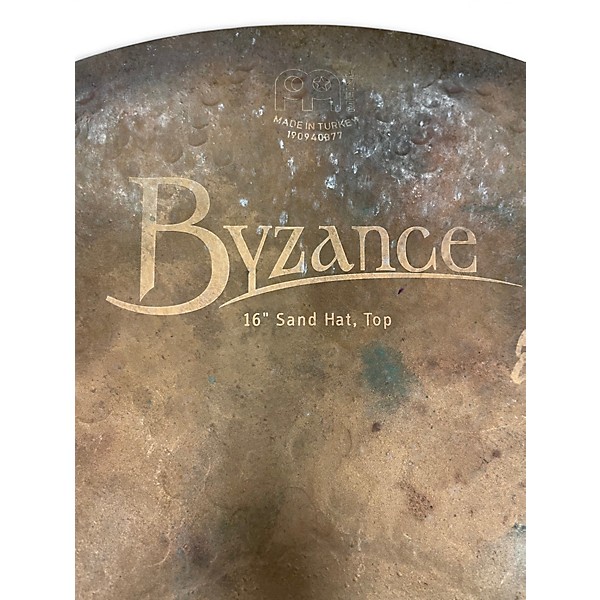 Used MEINL 16in BYZANCE SAND HI HAT PAIR Cymbal