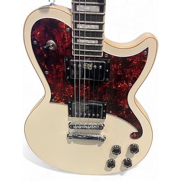 Used D'Angelico Premier Atlantic White Solid Body Electric Guitar