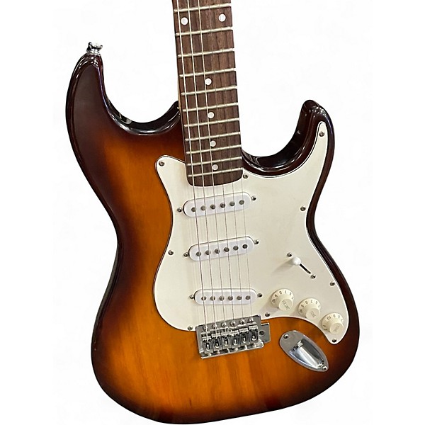 Used Silvertone St Style Sunburst Solid Body Electric Guitar