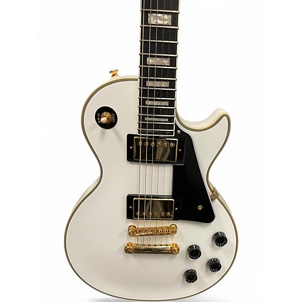 Used 2024 Epiphone  LES PAUL CUSTOM ALPINE WHITE Solid Body Electric Guitar