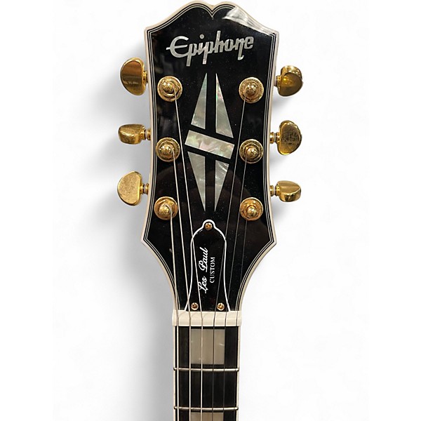 Used 2024 Epiphone  LES PAUL CUSTOM ALPINE WHITE Solid Body Electric Guitar