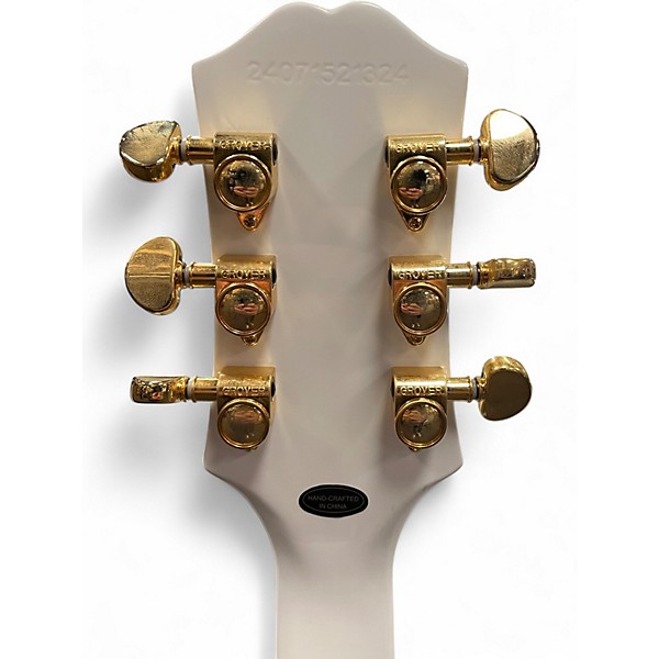 Used 2024 Epiphone  LES PAUL CUSTOM ALPINE WHITE Solid Body Electric Guitar