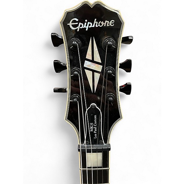 Used Epiphone MKH SIGNATURE LES PAUL CUSTOM Black Solid Body Electric Guitar