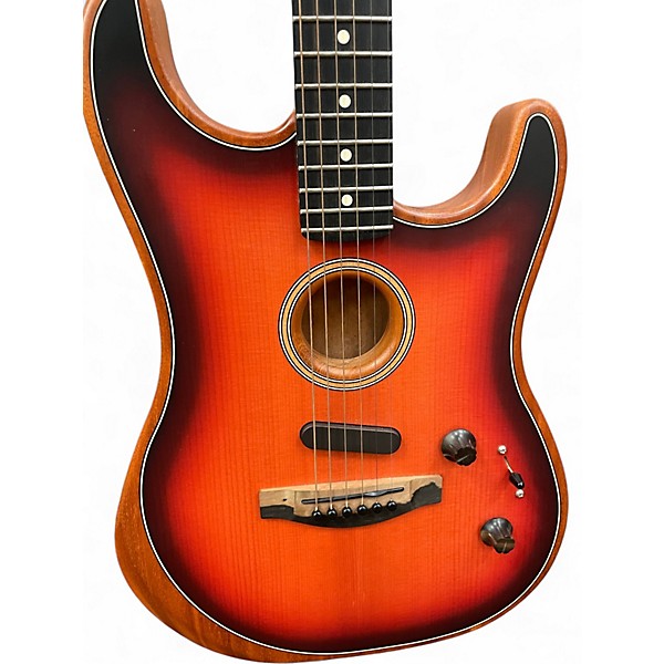 Used Fender American Acoustasonic Stratocaster 3 Color Sunburst Acoustic Electric Guitar