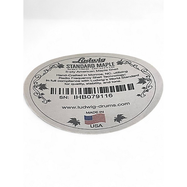 Used Ludwig 14in STANDARD MAPLE Maple WALNUT Drum