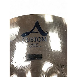 Used Zildjian 14in A Custom Hi Hat Pair Cymbal