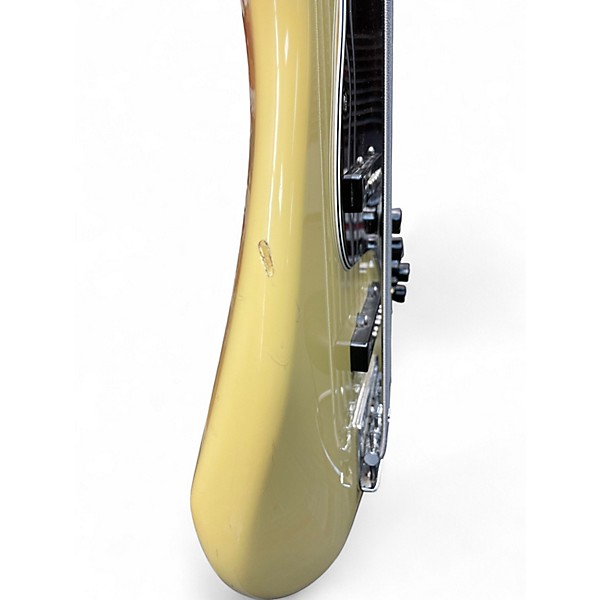 Used 2015 Fender Mexican Deluxe Jazz Bass V Vintage White Electric Bass Guitar