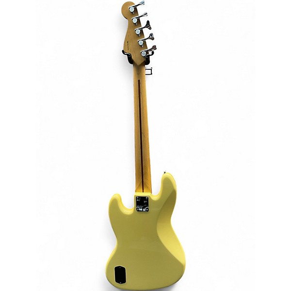 Used 2015 Fender Mexican Deluxe Jazz Bass V Vintage White Electric Bass Guitar