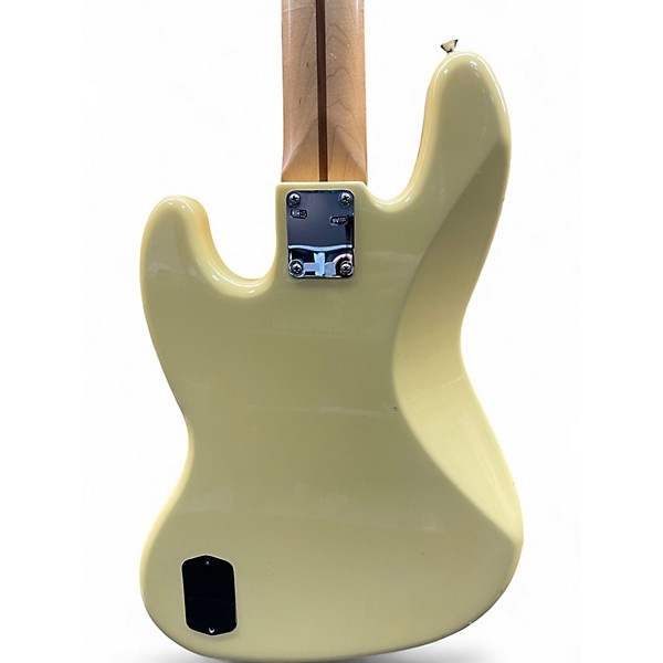 Used 2015 Fender Mexican Deluxe Jazz Bass V Vintage White Electric Bass Guitar