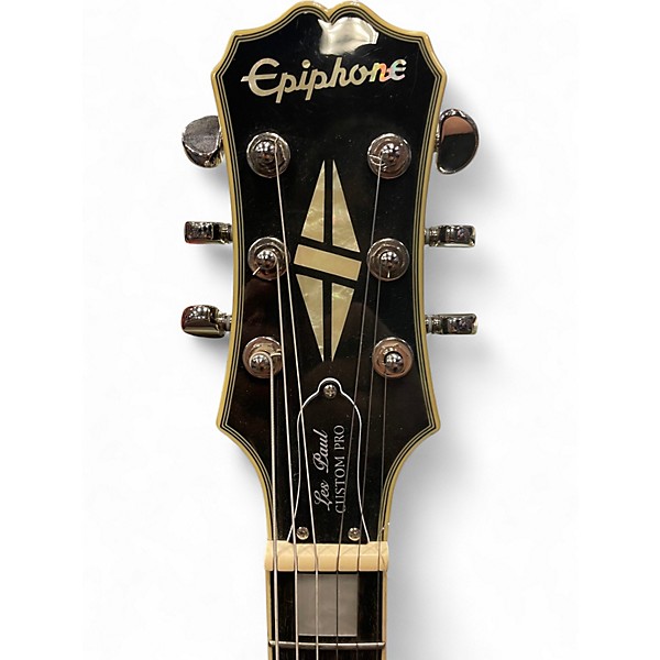 Used Epiphone Les Paul Custom Pro BLACK Solid Body Electric Guitar