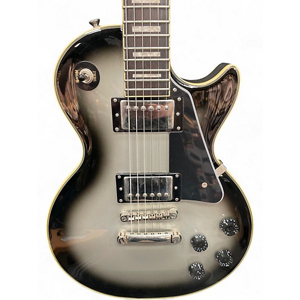 Used 2014 Epiphone Les Paul Custom Silverburst Solid Body Electric Guitar