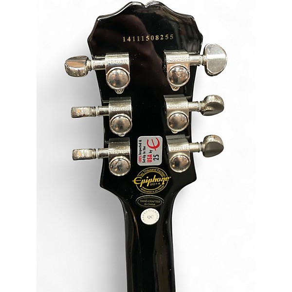 Used 2014 Epiphone Les Paul Custom Silverburst Solid Body Electric Guitar