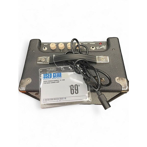 Used Fender Rumble 15 15W 1X8 Bass Combo Amp