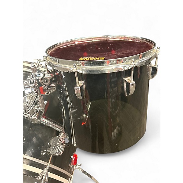 Vintage 1970s Ludwig 4 Piece 3 piece kit vistalite Black Drum Kit