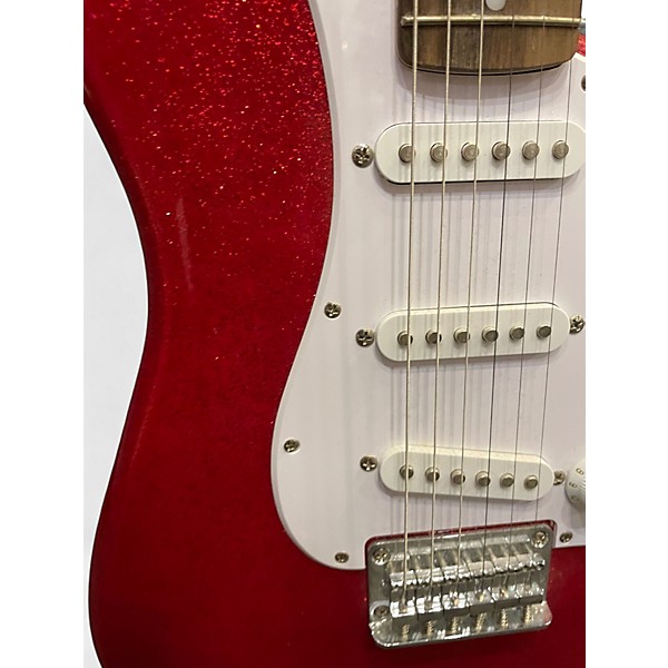 Used Squier Standard Stratocaster red sparkle Solid Body Electric Guitar