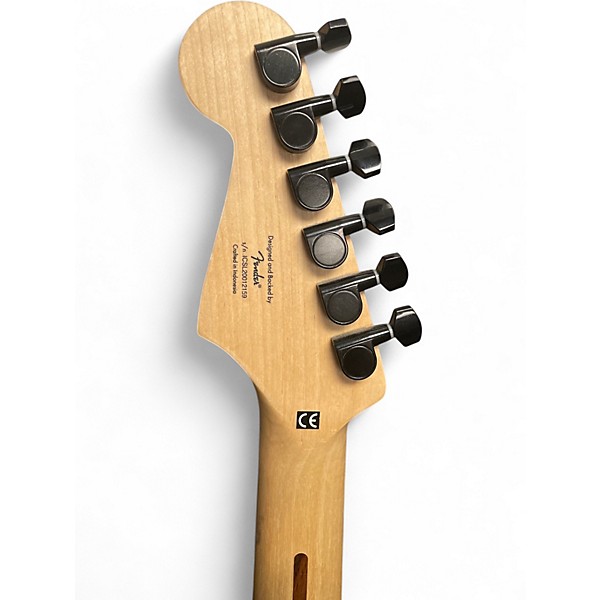 Used Squier Stratocaster HSS Black and Silver Solid Body Electric Guitar