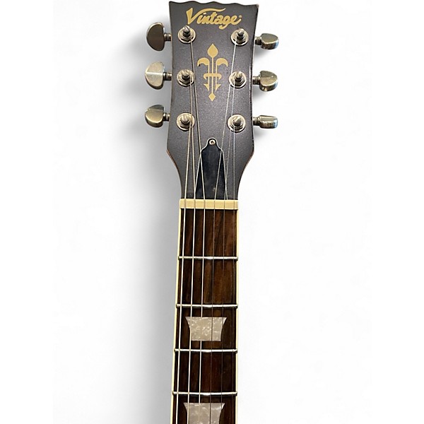 Used Vintage V100M Gold Top Solid Body Electric Guitar