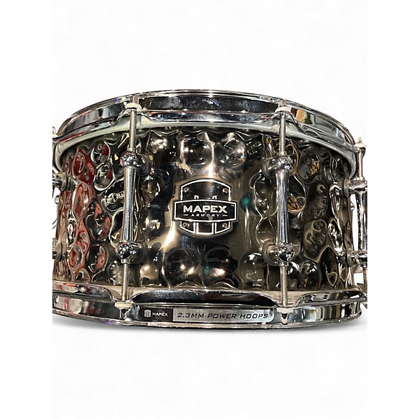 Used Mapex 14X6.5 Daisy Cutter Hammered Steel Silver Drum
