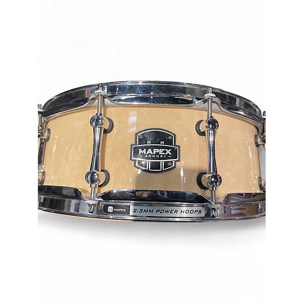 Used Mapex 4.5X14 Peacemaker Maple/Walnut Natural Drum