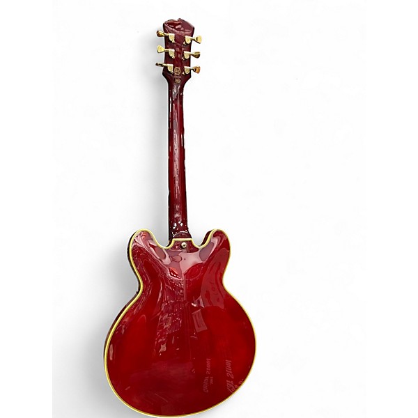 Used SX 335 Style Trans Red Hollow Body Electric Guitar