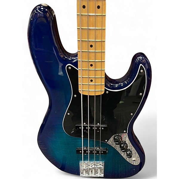 Used Fender Player Jazz Bass® Plus Top Blue Burst Electric Bass Guitar
