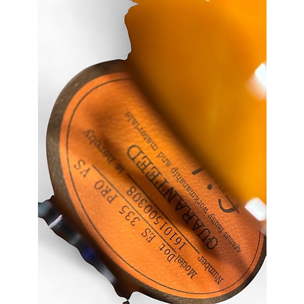 Used 2016 Epiphone ES335 Pro Vintage Sunburst Hollow Body Electric Guitar