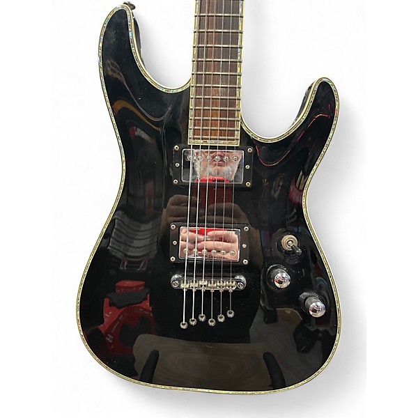 Used Schecter Guitar Research C1 ELITE Black Solid Body Electric Guitar
