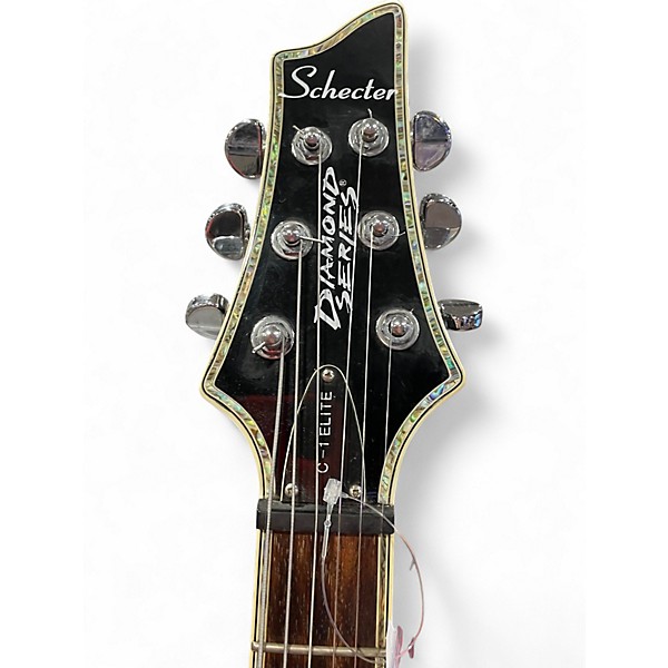 Used Schecter Guitar Research C1 ELITE Black Solid Body Electric Guitar
