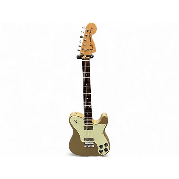Used Fender Chris Shiflett Telecaster Deluxe Shoreline Gold Solid Body Electric Guitar