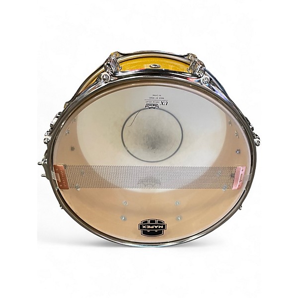 Used Mapex 6.5X14 Mars Birch Sunflower Sparkle Drum
