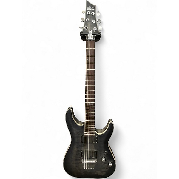 Used Schecter Guitar Research C1 Platinum translucent black Solid Body Electric Guitar