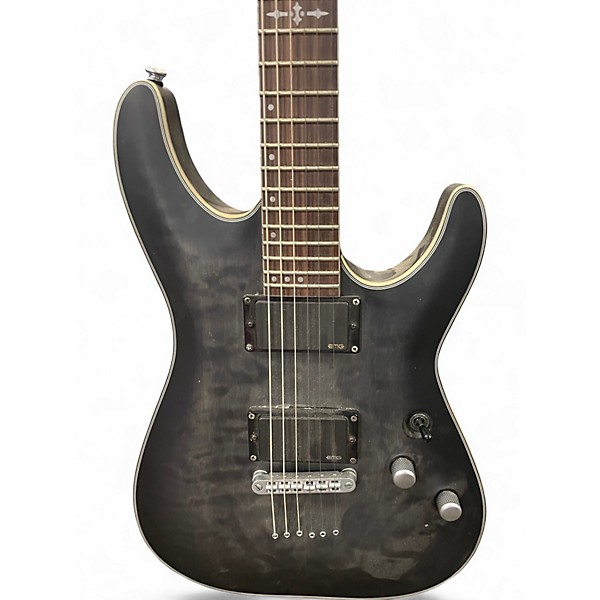 Used Schecter Guitar Research C1 Platinum translucent black Solid Body Electric Guitar