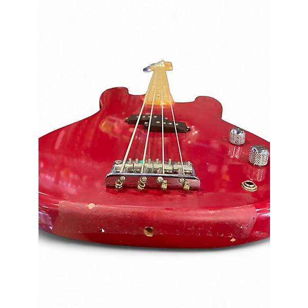 Used 2000s Fender Player Precision Bass Candy Apple Red Electric Bass Guitar