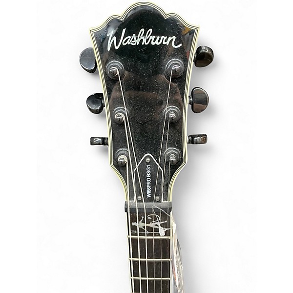 Used Washburn WI66PRO BSG1 Trans Black Solid Body Electric Guitar