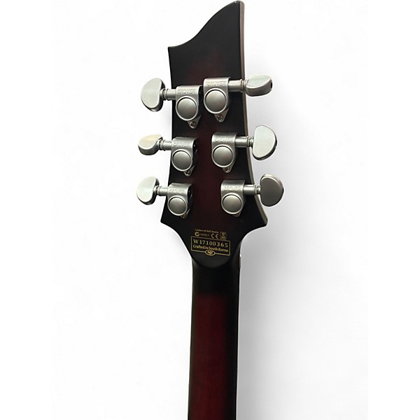 Used Schecter Guitar Research C1 Platinum Crimson Red Burst Solid Body Electric Guitar