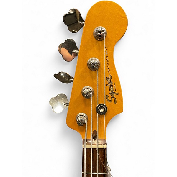 Used Squier Precision Bass 2 Color Sunburst Electric Bass Guitar