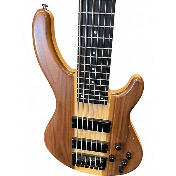 Used Dean 6 String Bass Walnut Electric Bass Guitar