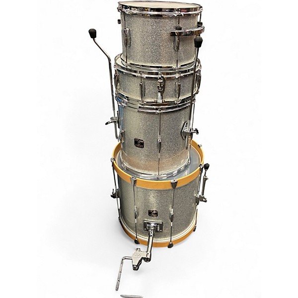 Used Gretsch Drums 4 Piece Catalina Club Series Silver Sparkle Drum Kit